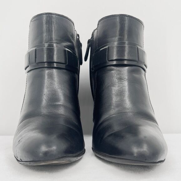 Black Leather Ankle Boots - Picture 10 of 16